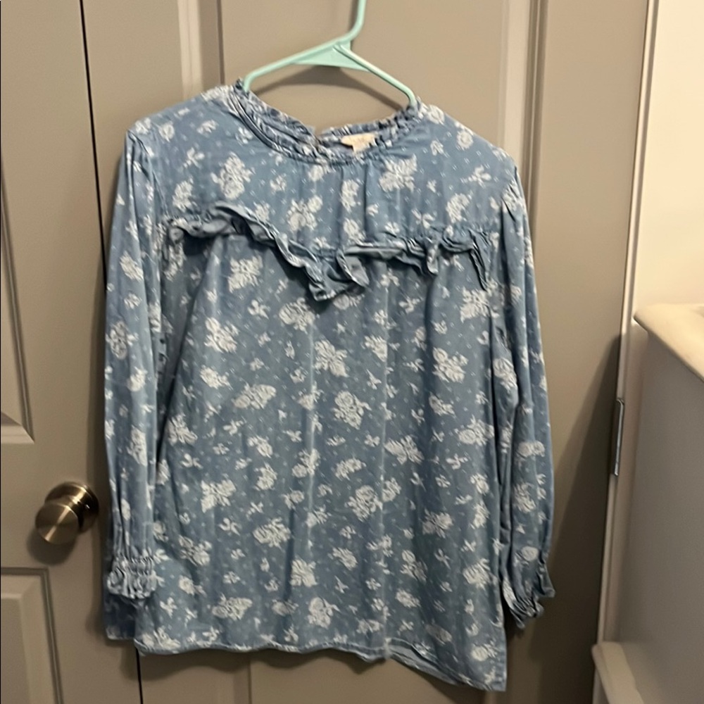 Floral Blue Kids Top